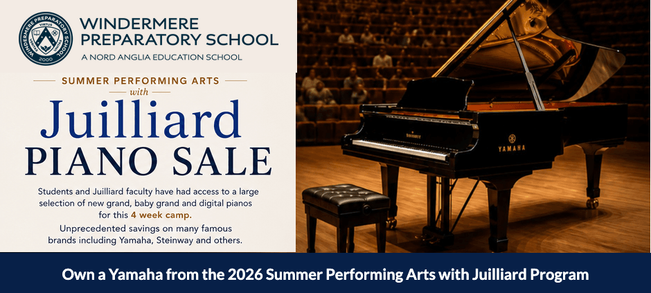 Windermere Preparatory School Piano Sale — July 30 to August 2, 2026
